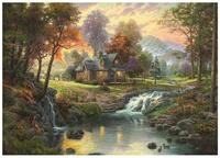 Schmidt Spiele Puzzle Puzzle - Holzhaus am Bach (1000 Teile), Puzzleteile