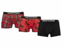 URBAN CLASSICS Boxershorts Urban Classics Männer Boxer Shorts 3-Pack, rot