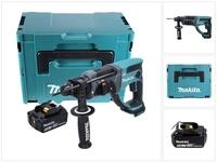 Makita Akku-Kombibohrhammer DHR 202 T1J Akku Kombihammer 18 V 2,0 J SDS Plus +...