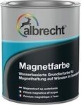 Lack Albrecht Magnetfarbe Grundierfarbe starke Magnethaftung dunkelgrau 750 ml