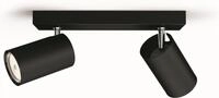 Philips Deckenspot myLiving Kosipo 2flg., 2x5,5W, Schwarz, ohne Leuchtmittel