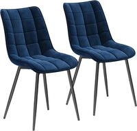 Woltu Esszimmerstuhl (2er-Set), Sessel mit R&uuml;ckenlehne, Metallbeine