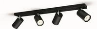 Philips Deckenspot myLiving Kosipo 4flg., 4x5,5W, Schwarz, ohne Leuchtmittel