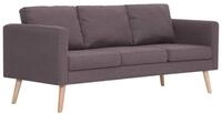 vidaXL Sofa, 3-Sitzer-Sofa Stoff Taupe