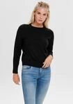 Rundhalspullover ONLY "ONLLESLY KINGS", Damen, Gr. XS, schwarz, Feinstrick,