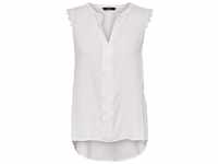 ONLY T-Shirt Legere Shirt Bluse mit Spitzen Details Ärmellos 7595 in Weiß