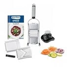 Genius Gem&uuml;seschneider Multi Zerkleiner Nicer Dicer Speed, Set 7-tlg., grau-schwarz,