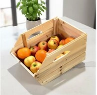 Mucola Holzkiste Obstkiste mit Griffen Apfelkisten Holzkisten Weinkisten