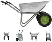 TRUTZHOLM Schubkarre 2-Rad verzinkt 150L Gartenkarre kippsicher PU R&auml;der