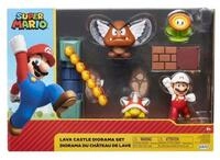 Super Mario Actionfigur Nintendo Super Mario 5er Figuren Set Lava Castle Diorama, 6,5