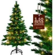 Casaria K&uuml;nstlicher Weihnachtsbaum, 140 cm LED Lichterkette Edeltanne 470 Spitzen