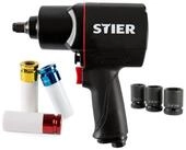 Stier Druckluft-Schlagschrauber STIER Druckluft Schlagschrauber 17-BBS Satz...