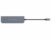 Conceptronic USB-Verteiler CONCEPTRONIC DONN02G 6in1 USB Hub Adapter, HDMI, USB