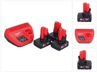 Milwaukee M12 NRG-603 Starter Set 3x 12 V 6,0 Ah (4933459208) Li-Ion Akku...