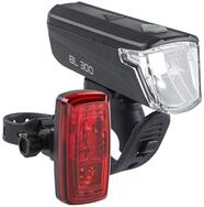 B&uuml;chel Fahrradbeleuchtung Fahrrad LED Batterie Lampen Set 30 15 Lux BL300 Frontlicht