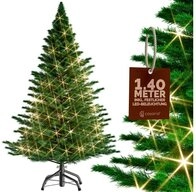 Casaria K&uuml;nstlicher Weihnachtsbaum, 140 cm LED Lichterkette Edeltanne 470...