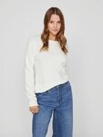 Vila Rundhalspullover VIRIL O-NECK L/S KNIT TOP - NOOS Viskosemischung, regular...