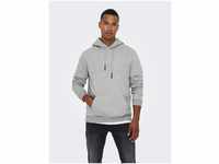 ONLY & SONS Hoodie Weicher Kapuzen Pullover Basic Hoodie ONSCERES 5425 in Grau-2