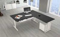 KERKMANN Schreibtisch Sitz-/Stehtisch Move 3 elektr. h&ouml;henverstellbar BxT 200x220cm