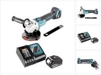 Makita Winkelschleifer DGA 506 RG1 Akku Winkelschleifer 18 V 125 mm Brushless +...