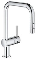 Grohe K&uuml;chenarmatur Minta, U-Auslauf herausziehbare Brause, Laminarstrahl