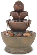vidaXL Gartenbrunnen Zimmerbrunnen mit Pumpe Polyresin