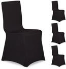 relaxdays Stuhlhusse 4er Set, schwarz