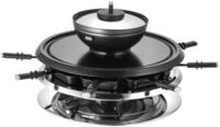 Unold Raclette Multi 4-in-1 48726, 8 Raclettepf&auml;nnchen, 1300 W, mit Fonduetopf,