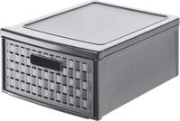 ROTHO Aufbewahrungsbox Rotho Schubladenbox Country klein, 8,3 L anthrazit