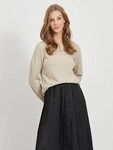 Vila Rundhalspullover VIRIL O-NECK L/S KNIT TOP - NOOS Viskosemischung, regular fit