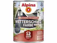 Alpina Holzschutzlasur Alpina Wetterschutzfarbe 2,5 L anthrazitgrau