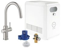 Grohe K&uuml;chenarmatur Blue Professional C-Auslauf (ausziehbarer Auslauf)