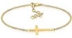Elli Armband Kreuz Horizontal Schlicht 925 Silber