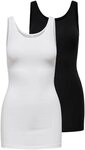 ONLY Tanktop ONLLIVE &ndash; Slim-Fit Tanktops mit Stretch f&uuml;r optimalen Sitz (Packung,