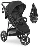 Hauck Kinder-Buggy Rapid 3R - Black, Sportwagen mit Liegefunktion,...