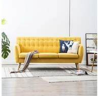 vidaXL Sofa, 3-Sitzer-Sofa Stoff 172x70x82 cm Gelb