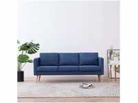 vidaXL 3-Seater Sofa Fabric Blue