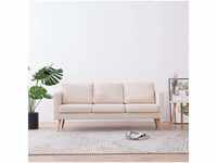 vidaXL 3-Seater Sofa Fabric Beige
