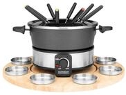 Gastroback Raclette 42566, Kontrollleuchte und &Uuml;berhitzungsschutz, Fondue-Set