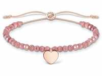 THOMAS SABO Armband rosa Perlen mit Herz, roségold, A1985-813-9-L20V,