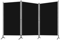 vidaXL Raumteiler, 3-tlg. Paravent Schwarz 260x180 cm