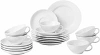 Seltmann Weiden Teeservice Geschirr-Set Rondo (18-tlg), 6 Personen, Porzellan,