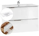 Lomadox Waschtisch TOSKANA-56, wei&szlig; 81/58,5/46 cm wei&szlig; 81 cm x 59 cm x 46 cm
