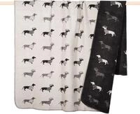 Wohndecke DACKEL, PAD, Made in Europe, Kuscheldecke, Wendefunktion, 150x200 cm