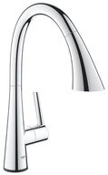 Grohe K&uuml;chenarmatur Zedra Touch, C-Auslauf Dualbrause