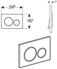 GEBERIT Bet&auml;tigungsplatten Sigma20 schwarz matt, 2-Mengen-Sp&uuml;lung 115882161