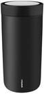 Stelton Thermobecher To Go Click Schwarz Metallic 400 ml, Edelstahl, Kunststoff
