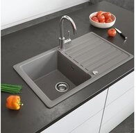 Bergstroem Granitsp&uuml;le, Beton, 76 x 46 cm mit Trockenplatz, Rechteckig,...