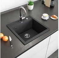 Bergstroem Granitsp&uuml;le Tesa, Schwarz, 50 x 49 cm, Rechteckig, 49/51 cm, Resistent