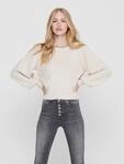 Strickpullover ONLY "ONLELSA L/S PULLOVER KNT NOOS", Damen, Gr. M, beige (pumice